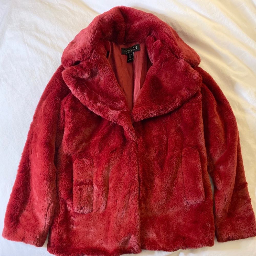 Rachel Zoe faux fur coat!!❤️